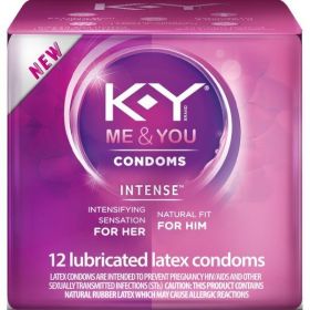 K-Y Me &amp; You Intense Lubricated Latex Condoms 12 Count - R08725