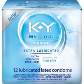 K-Y Me &amp; You Extra Lubricated Latex Condoms 12 Count - R08717