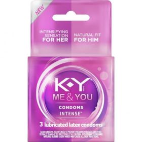 K-Y Me &amp; You Intense Lubricated Latex Condoms 3 Count - R08776