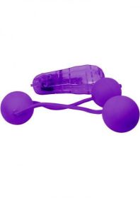 Real Skin Ben Wa Balls Vibrating Purple - NW1927-2