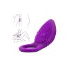 Powerful 10 Speed Couple Vibrator C Ring Brush Clitoral Stimulating Massager - Purple