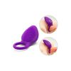 Powerful 10 Speed Couple Vibrator C Ring Brush Clitoral Stimulating Massager - Purple