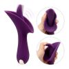 G-spot Vibrator Tongue Massage Clitoris Stimulator Sex Toys - purple